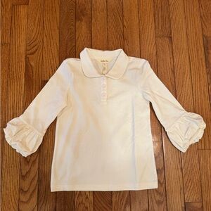 Matilda Jane Ivory Button Down Shirt with Ruffle Cuffs